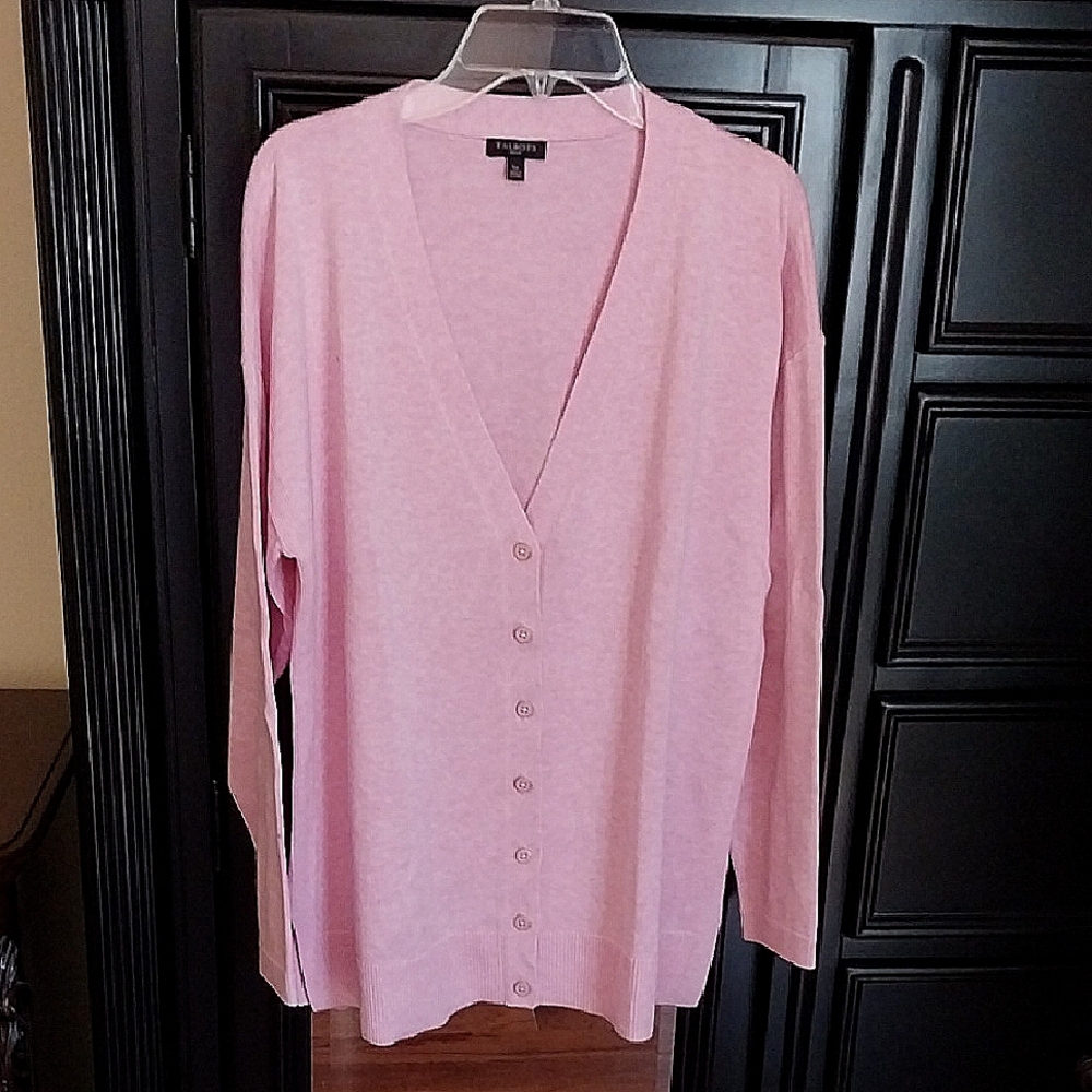 Talbots Large Pink Heather Cardigan